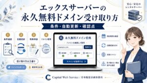 エックスサーバーの永久無料ドメインの受け取り方｜条件・自動更新・受け取れない時の確認点