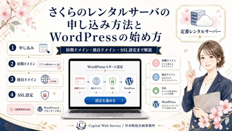 さくらのレンタルサーバの申し込み方法とWordPressの始め方｜初期ドメイン・独自ドメイン・SSL設定まで解説