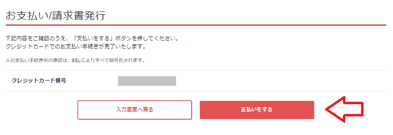 シンレンタルサーバーで支払い方法を選択する画面