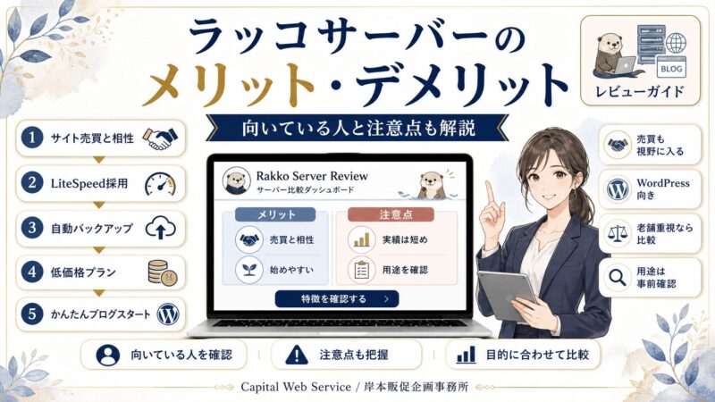 ラッコサーバーを使って感じたメリット・デメリット｜向いている人と注意点も解説