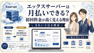 エックスサーバーは月払いできる？初回料金が高く見える理由と支払い方法を解説