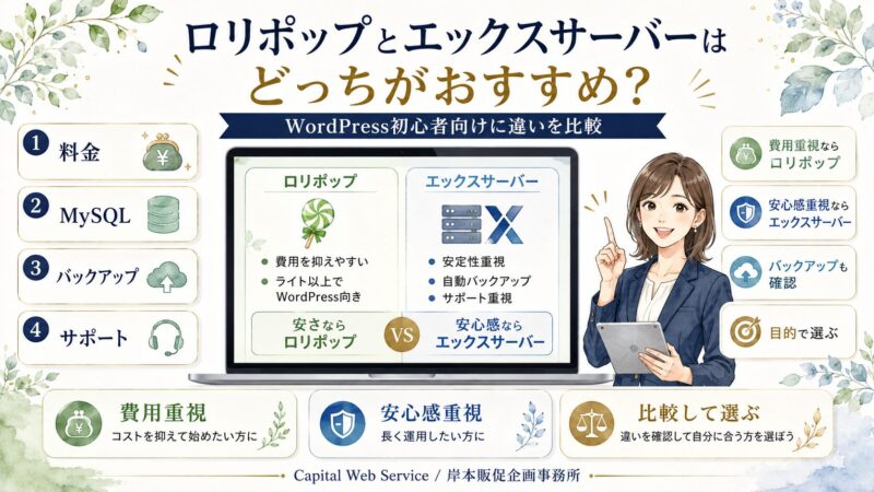 ロリポップとエックスサーバーはどっちがおすすめ?WordPress初心者向けに違いを比較