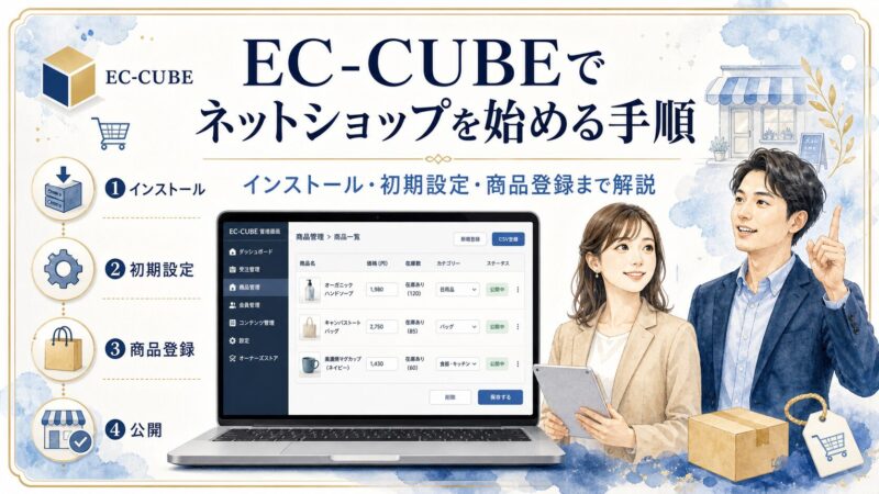 EC-CUBEでネットショップを始める手順｜インストール・初期設定・商品登録まで解説