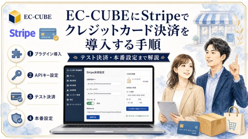 EC-CUBEにStripeでクレジットカード決済を導入する手順｜テスト決済・本番設定まで解説