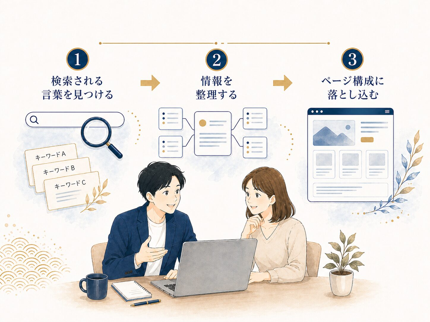 検索を意識した設計の図解