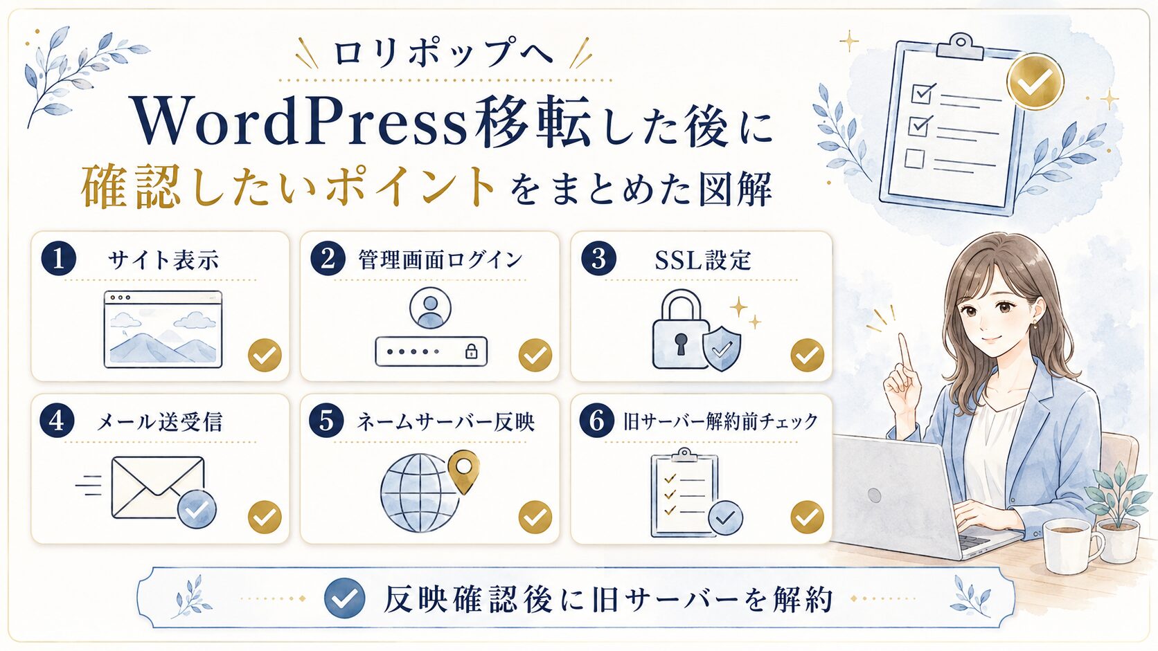 ロリポップへWordPress移転した後に確認したいポイントをまとめた図解